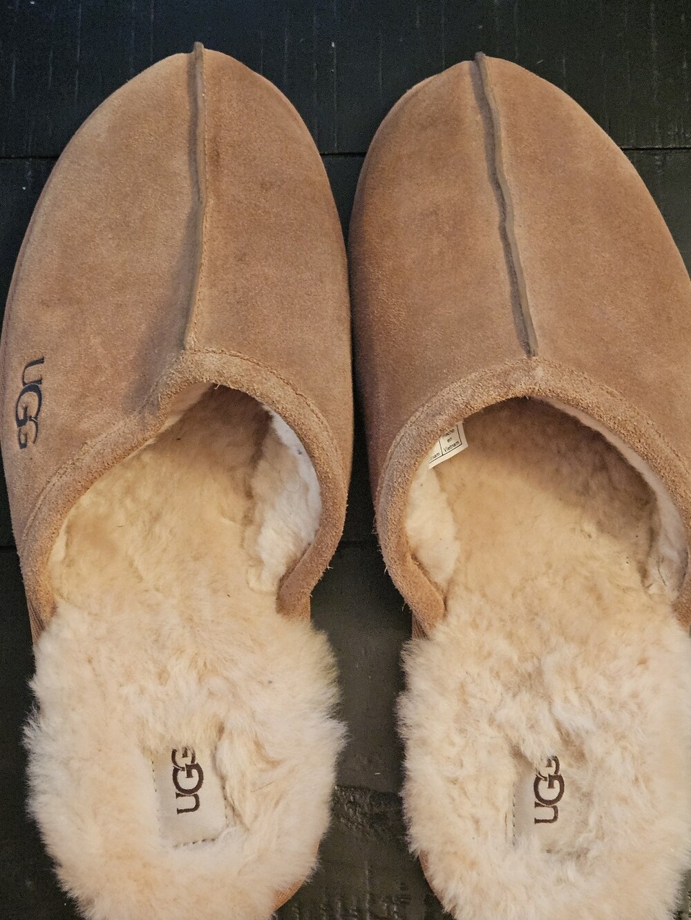 UGG Scuff Men's Chestnut Suede Shearling SSize 12